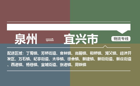 泉州到宜兴物流公司专线 价格及优程物流的宜兴专线详情