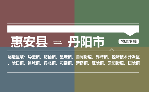 惠安到丹阳物流专线公司