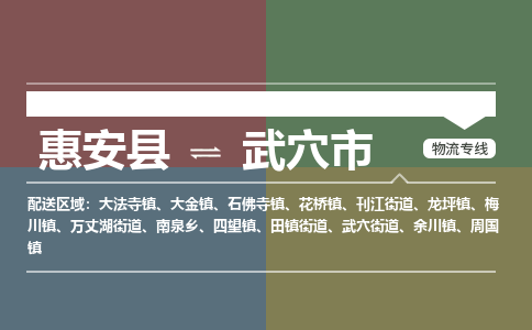 惠安县到武穴市物流专线，集约化一站式货运模式