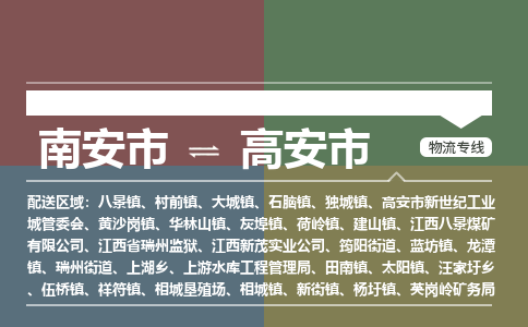 南安市到高安市物流专线，集约化一站式货运模式