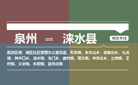泉州至涞水县物流专线 泉州至涞水县物流公司