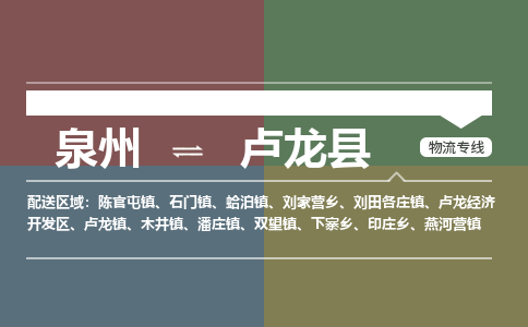 泉州至卢龙县物流专线 泉州至卢龙县物流公司