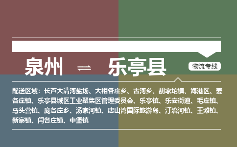 泉州至乐亭县物流专线 泉州至乐亭县物流公司