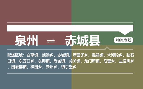 泉州至赤城县物流专线 泉州至赤城县物流公司