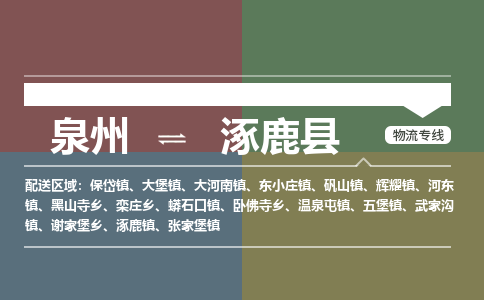 泉州至涿鹿县物流专线 泉州至涿鹿县物流公司
