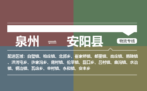 泉州至安阳县物流专线 泉州至安阳县物流公司