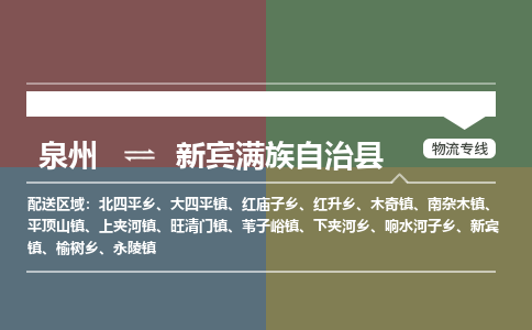 泉州到新宾县物流专线，集约化一站式货运模式