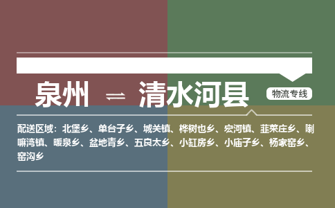 泉州至清水河县物流专线 泉州至清水河县物流公司