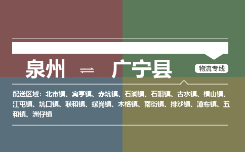 泉州至广宁县物流专线 泉州至广宁县物流公司