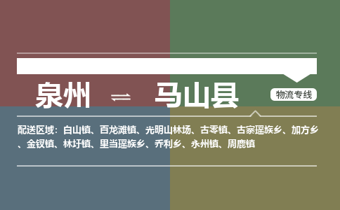 泉州至马山县物流专线 泉州至马山县物流公司