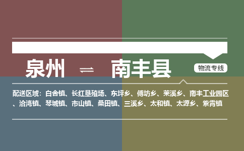泉州至南丰县物流专线 泉州至南丰县物流公司