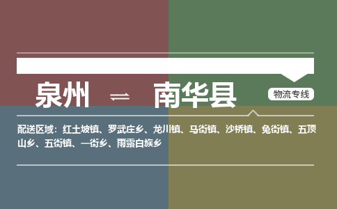 泉州至南华县物流专线 泉州至南华县物流公司