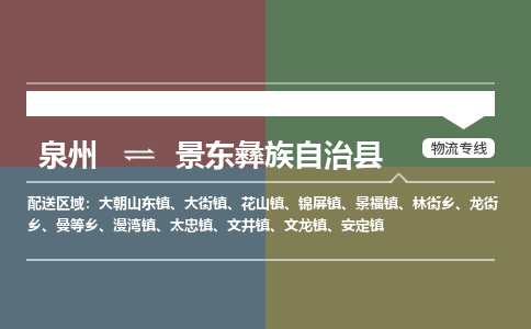 泉州至景东彝族自治县物流专线 泉州至景东彝族自治县物流公司