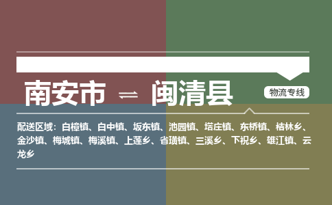 南安市至闽清县物流专线 南安市至闽清县物流公司