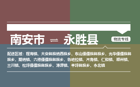 南安市到永胜县物流专线，集约化一站式货运模式