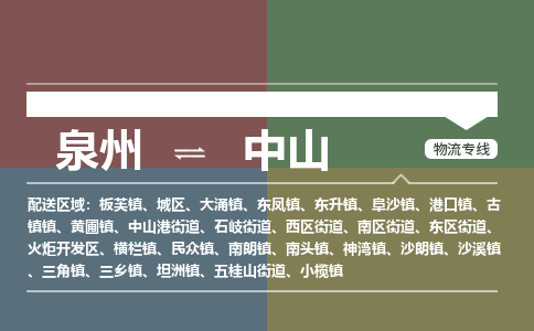 泉州至中山搬家公司 泉州至中山行李托运