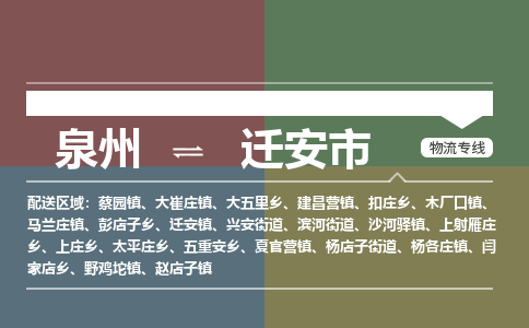 泉州到迁安市物流专线，集约化一站式货运模式
