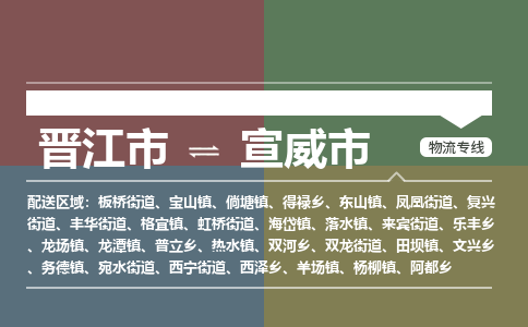 晋江市到宣威市物流专线，集约化一站式货运模式