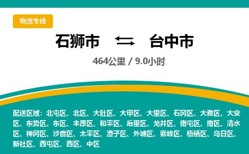 石狮市到台中市物流专线，集约化一站式货运模式