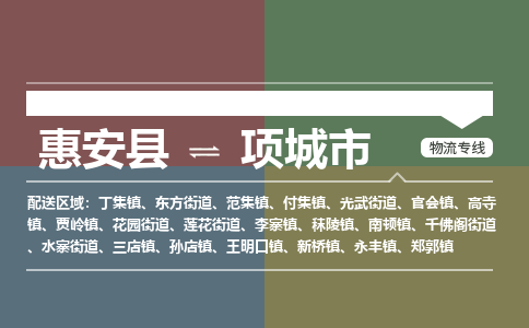 惠安县到项城市物流专线，集约化一站式货运模式