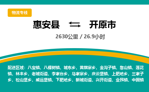 惠安县到开原市物流专线，集约化一站式货运模式