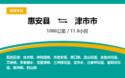 惠安县到津市市物流专线，集约化一站式货运模式