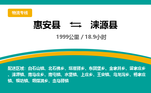 惠安县到涞源县物流专线，集约化一站式货运模式