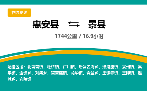 惠安县到泾县物流专线，集约化一站式货运模式