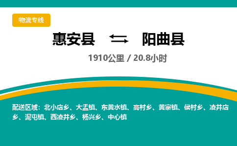 惠安县到阳曲县物流专线，集约化一站式货运模式