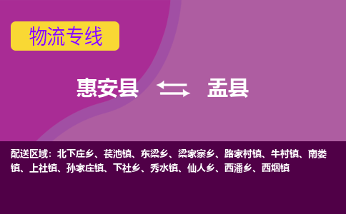 惠安县到盂县物流专线，集约化一站式货运模式