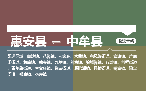 惠安县到中牟县物流专线，集约化一站式货运模式