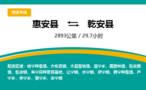 惠安县到乾安县物流专线，集约化一站式货运模式