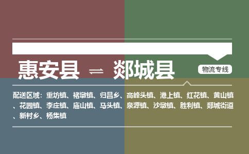 惠安县到郯城县物流专线，集约化一站式货运模式