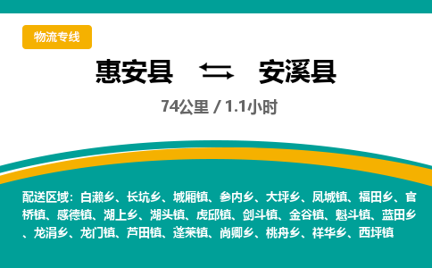 惠安县到安溪县物流专线，集约化一站式货运模式