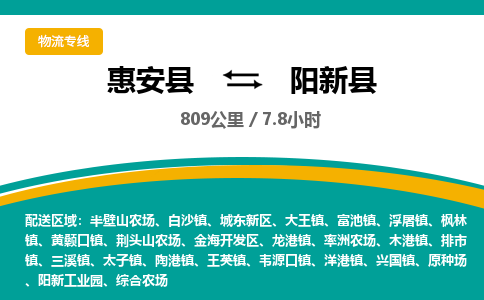 惠安县到阳新县物流专线，集约化一站式货运模式