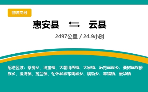 惠安县到云县物流专线，集约化一站式货运模式