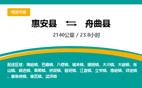 惠安县到舟曲县物流专线，集约化一站式货运模式