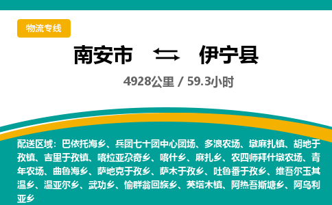 南安市到伊宁县物流专线，集约化一站式货运模式
