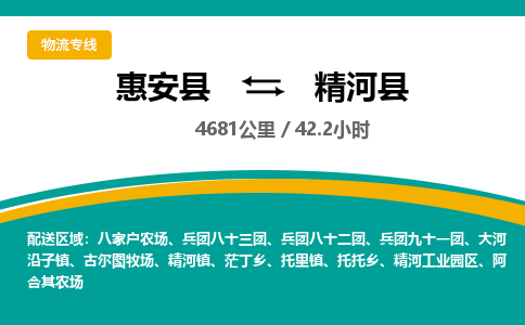 惠安县到精河县物流专线，集约化一站式货运模式